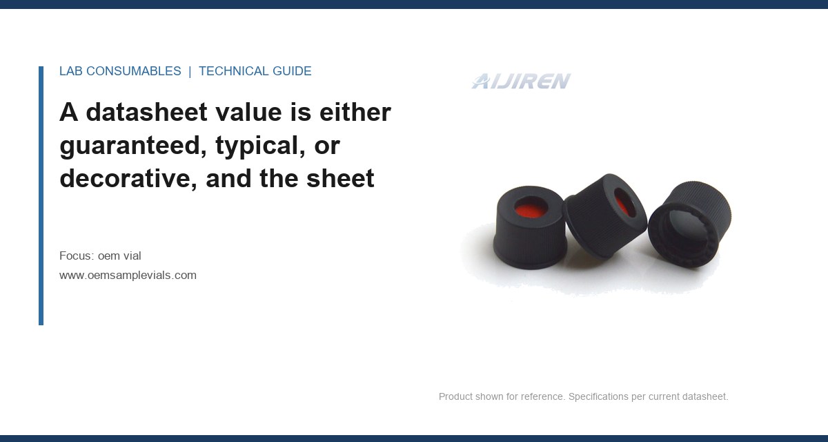 A datasheet value is either guaranteed, typical, or decorative, and the sheet