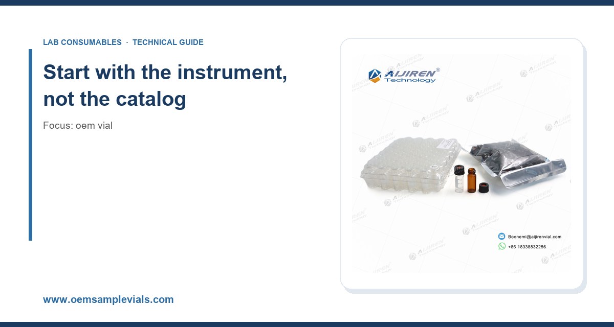 Start with the instrument, not the catalog