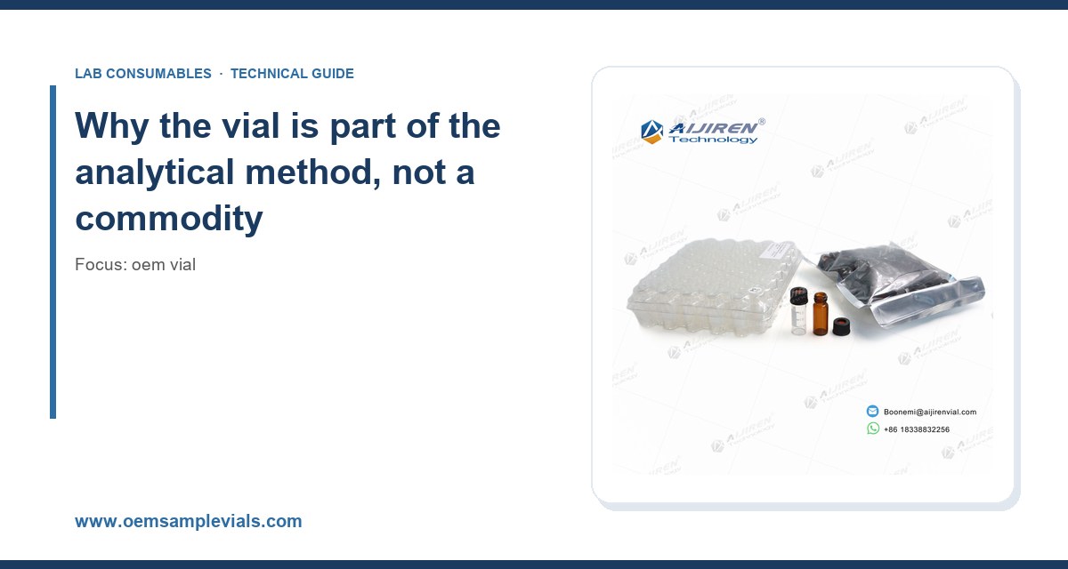Why the vial is part of the analytical method, not a commodity