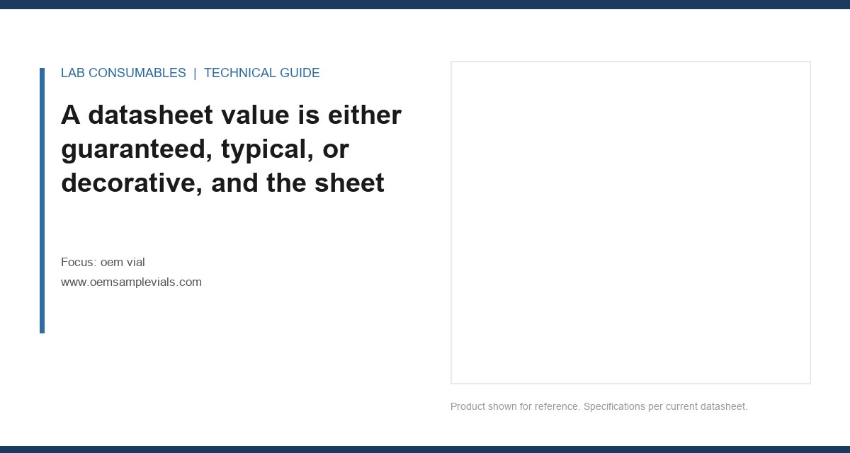 A datasheet value is either guaranteed, typical, or decorative, and the sheet