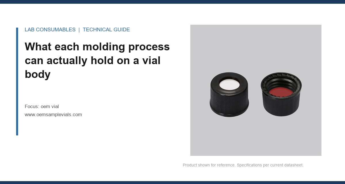What each molding process can actually hold on a vial body
