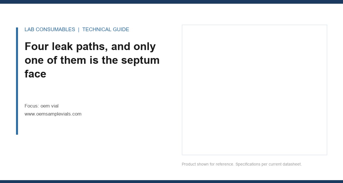 Four leak paths, and only one of them is the septum face
