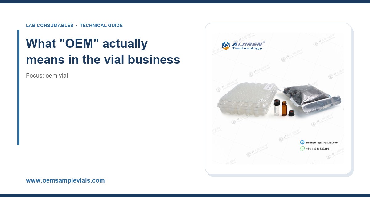What “OEM” actually means in the vial business